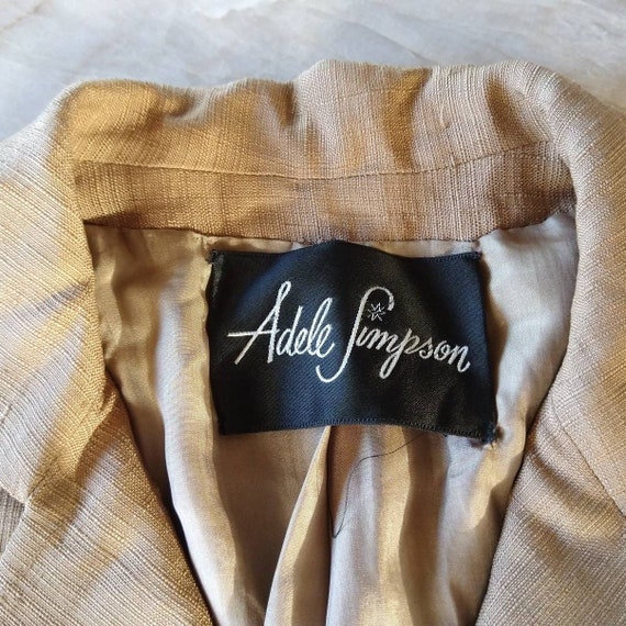 ADELE SIMPSON 1960's JACKET 60's silk S (E10) - image 10