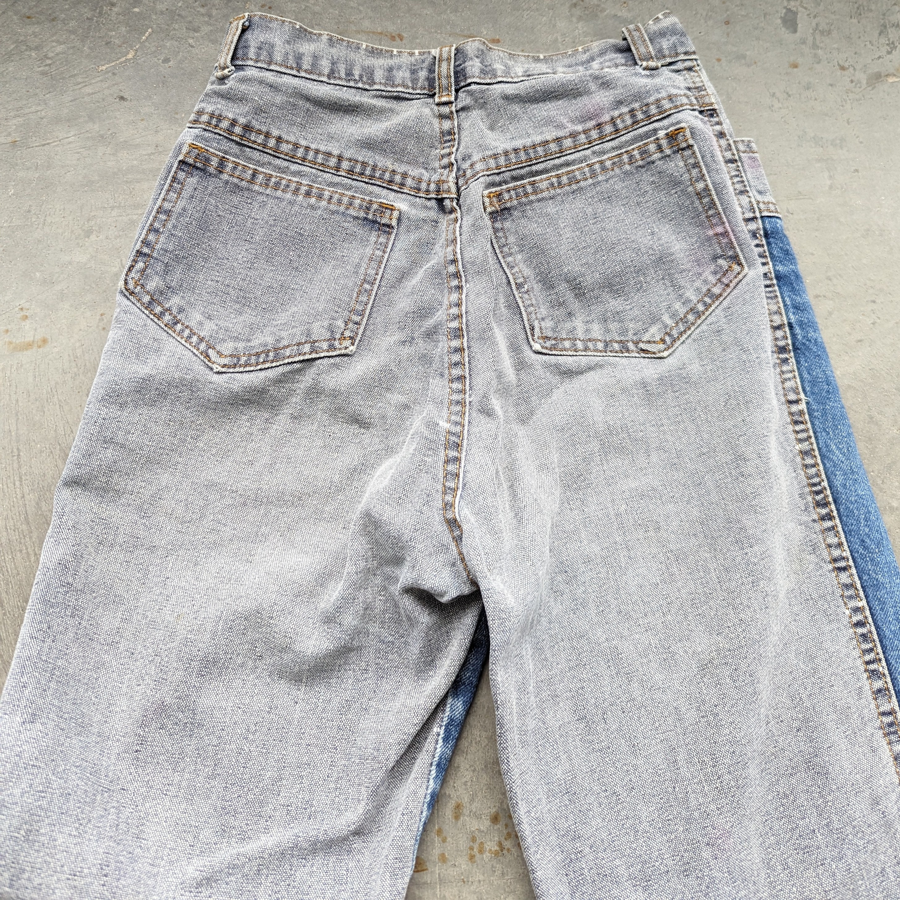 Cool TWO TONE JEANS 1980's 80's Denim Xs (O4) - Etsy