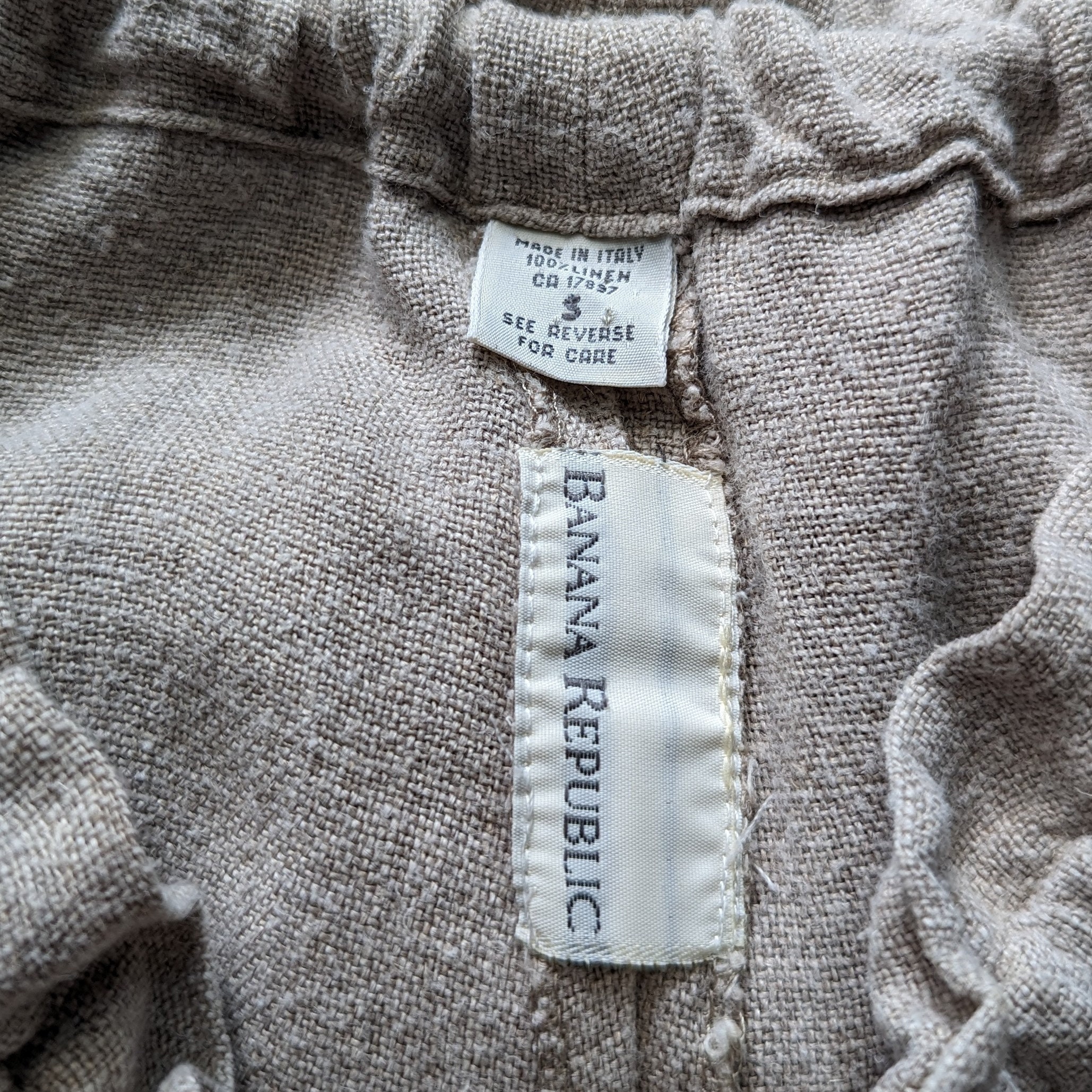 1990's BANANA REPUBLIC Wide Leg Linen PANTS 90's S M (J3