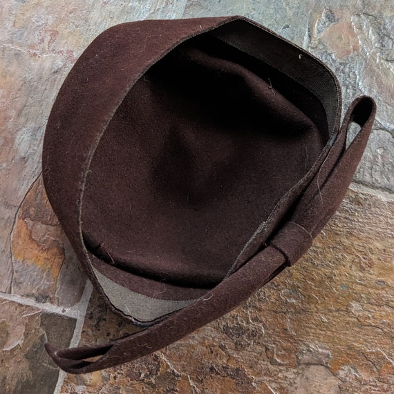 wool felt 1940's TILT HAT 40's - image 7