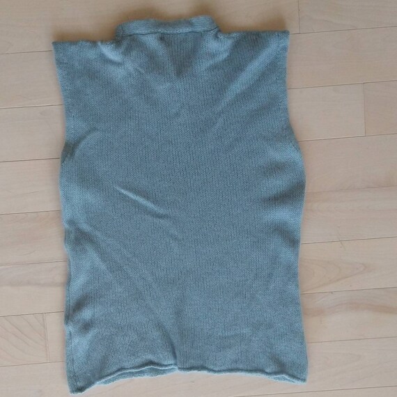 GIORGIO ARMANI sleeveless CASHMERE sweater top M … - image 7