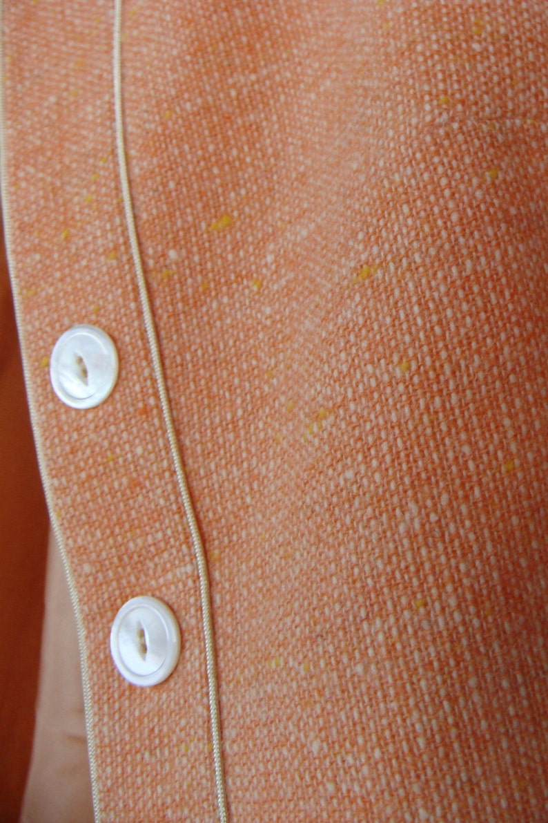 cantaloupe orange JUNIOR HOUSE JACKET 1960/'s 60/'s S
