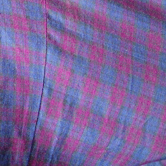 1980s 1990s PLAID SHIRT DRESS S M (N1) - image 6