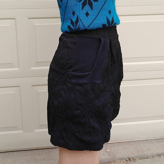 COMFY high waisted KNIT SHORTS 1990's 90's xs S (… - image 3
