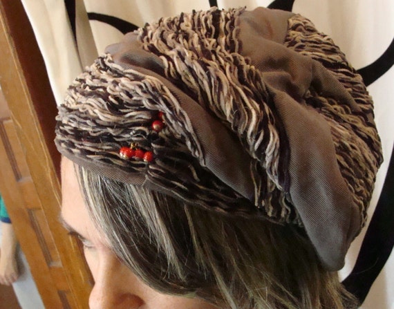 1930's GRAY SLOUCH BERET hat vintage 30's 40's - image 1