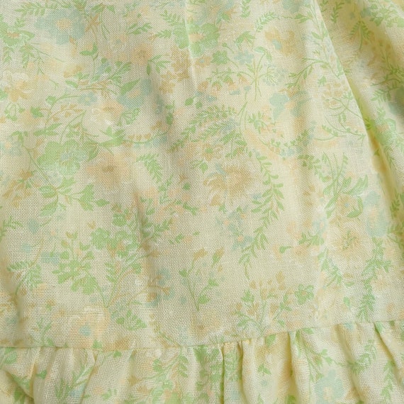 yellow + green TIERED MAXI SKIRT vintage 1970's p… - image 8
