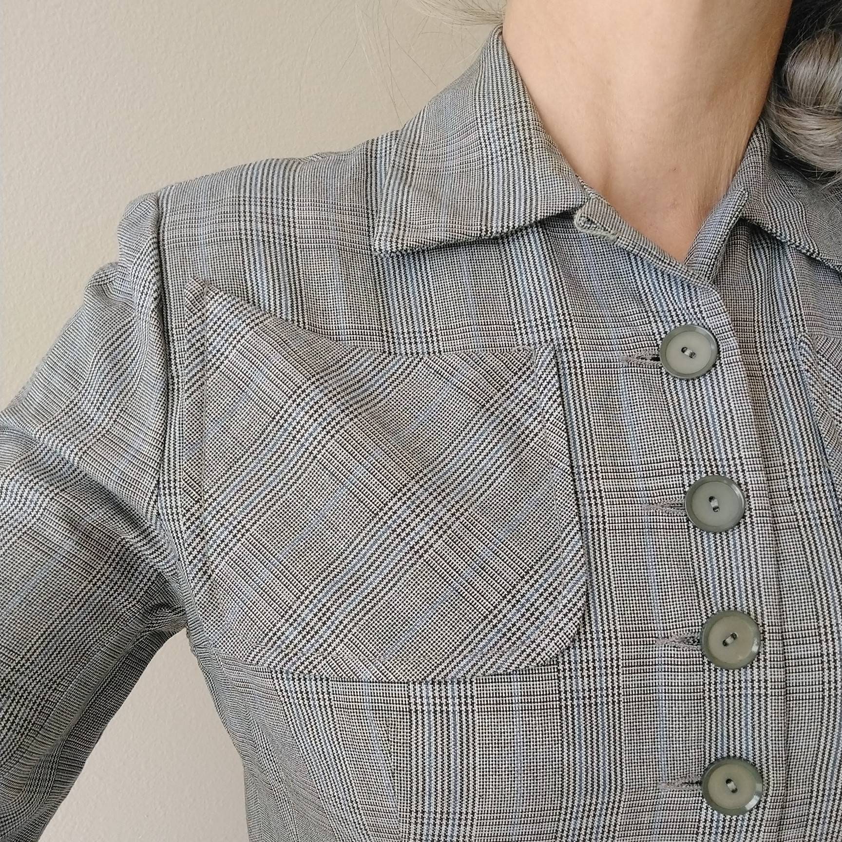 GLEN PLAID 1950's JACKET Nipped Waist 50's Xs (F6) - Etsy