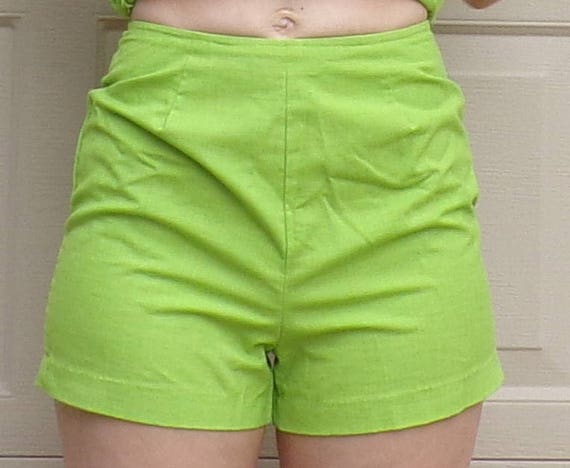 lime green TUNIC SHORTS SET byer 60's 70's xs S (… - image 8