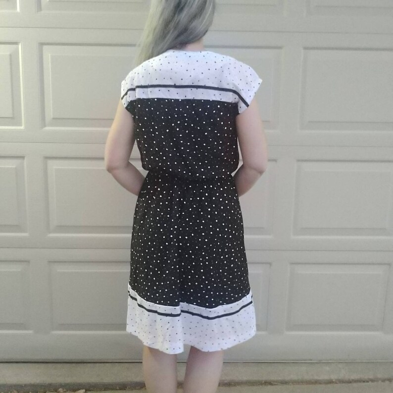 CONFETTI PRINT day DRESS 1980/'s 80/'s S M A12