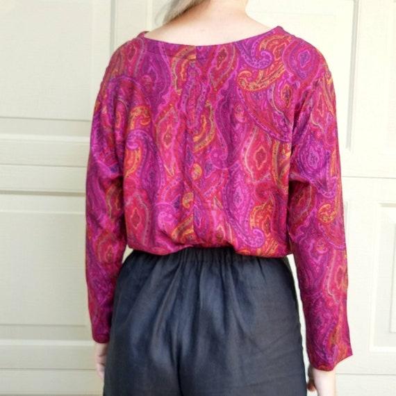 80’s Paisley Multicolored Blouse by Salinoa Wang