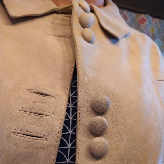 1970's SUEDE LEATHER JACKET antelope 70's S (E2) - image 4