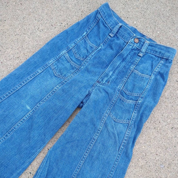 HIGH WAIST wide leg wrangler JEANS xxs 22" waist … - image 2