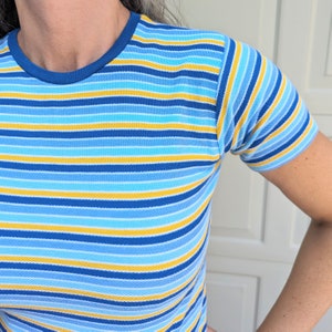 vintage MUNSINGWEAR STRIPED TEE kids L adult xxs xs image 2