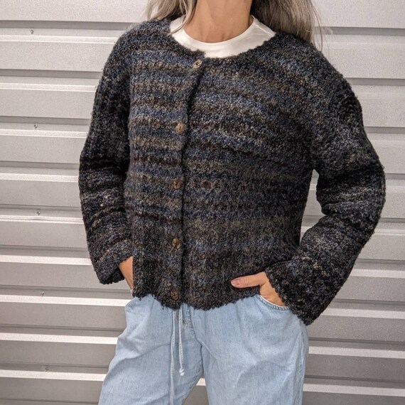 OVERSIZED BOUCLE SWEATER cardigan M L