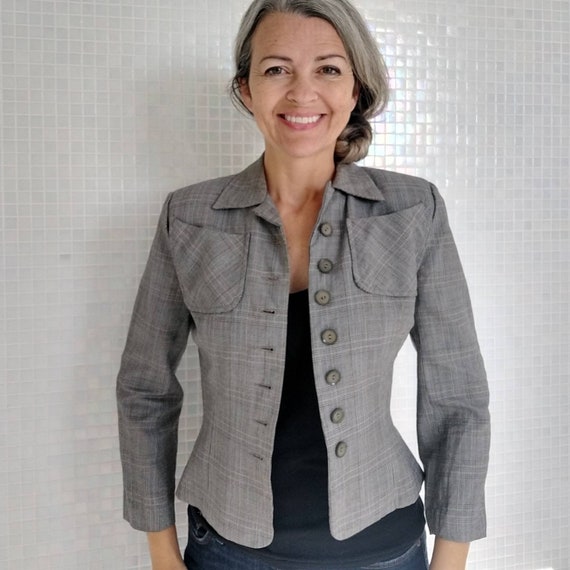 GLEN PLAID 1950's JACKET Nipped Waist 50's Xs (F6) - Etsy