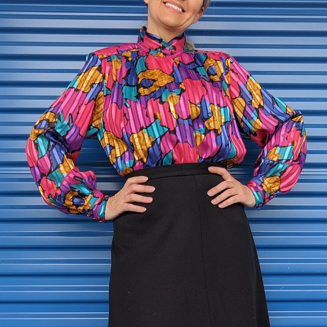 80's Jewel Tone Blouson Midi Dress by Sasson main image 0