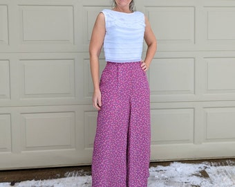 1980's does 1940's HIGH WAIST PALAZZO pants M