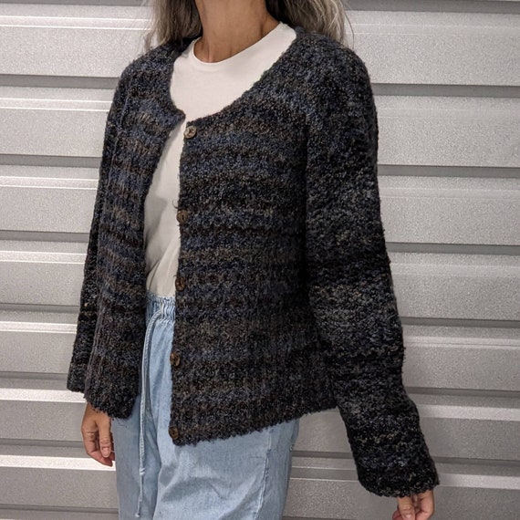 OVERSIZED BOUCLE SWEATER cardigan M L - image 5