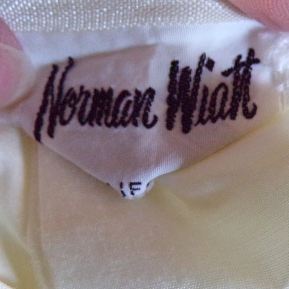 IVORY SHIRT DRESS norman wiatt 1950's 50's S M (G… - image 9