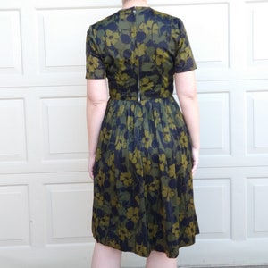 1960's FLORAL DAY DRESS 60's full skirt S image 5