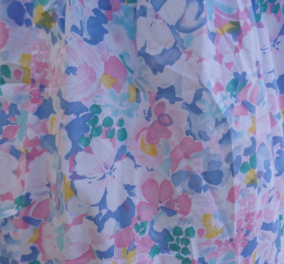 PASTEL FLORAL SKIRT jos a bank 1980's 80's S (B8) - image 8