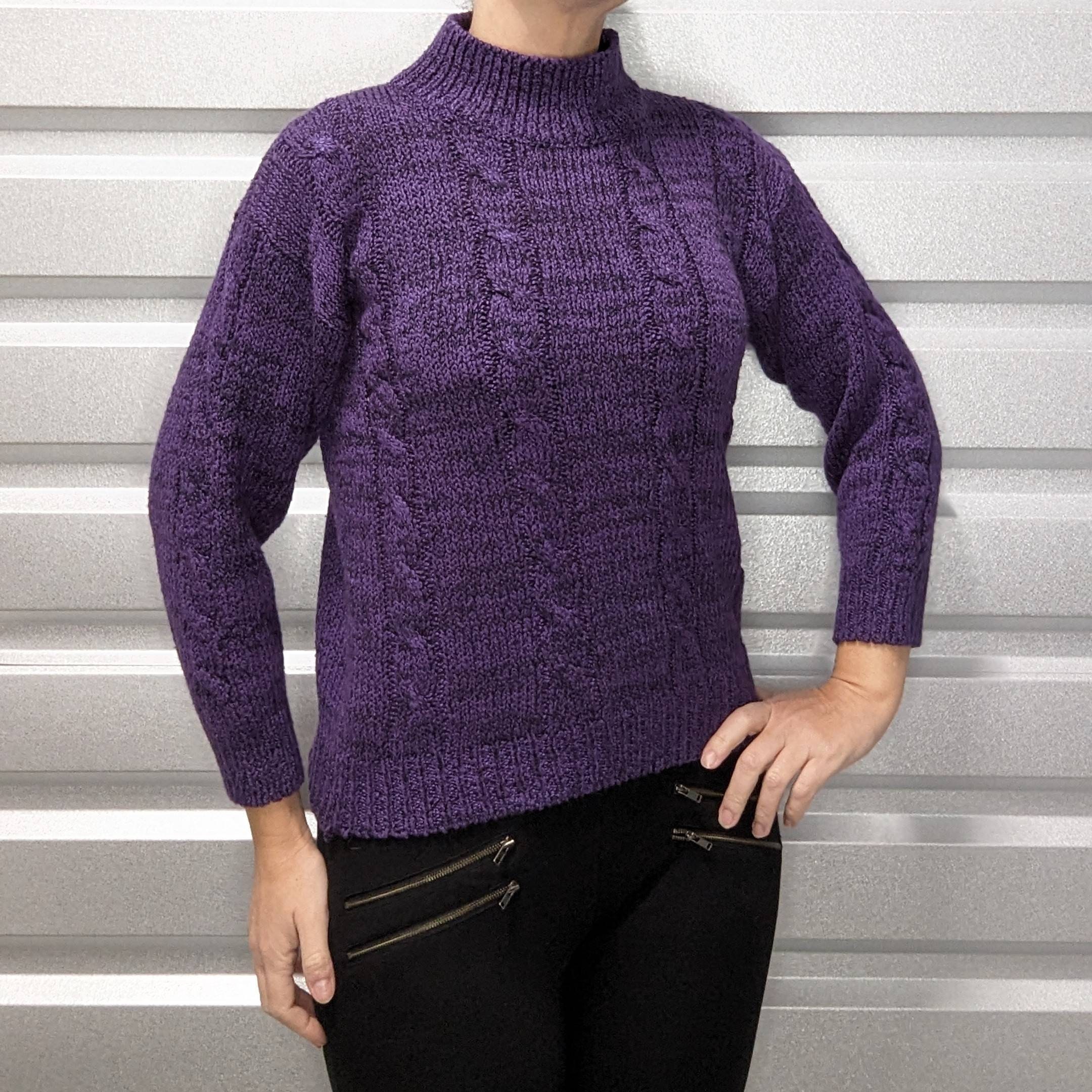 Plum turtleneck shop sweater