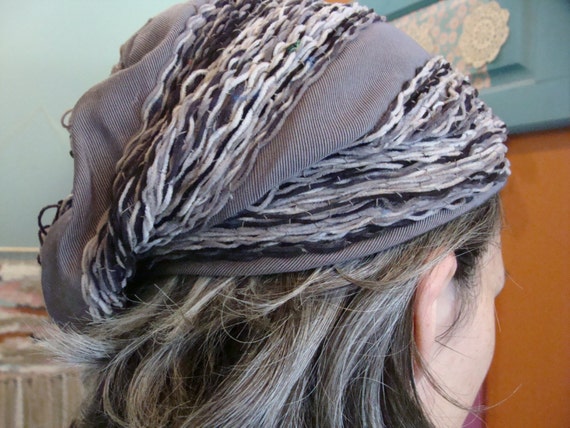 1930's GRAY SLOUCH BERET hat vintage 30's 40's - image 3