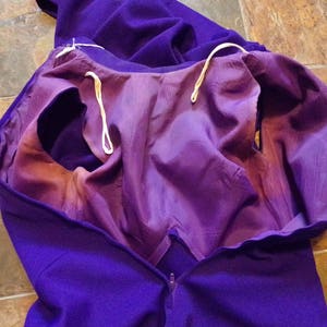 1970's PURPLE MAXI DRESS with jewel accents sleeveless gown S D1 image 7