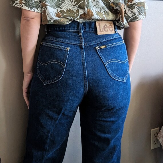 high waisted CURVY LEE JEANS 1980's 80's M - image 4