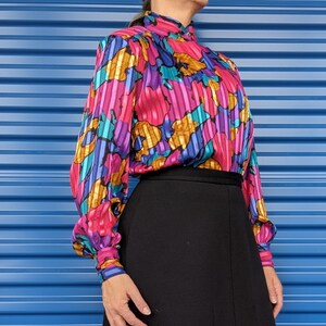 80's Jewel Tone Blouson Midi Dress by Sasson main image 1