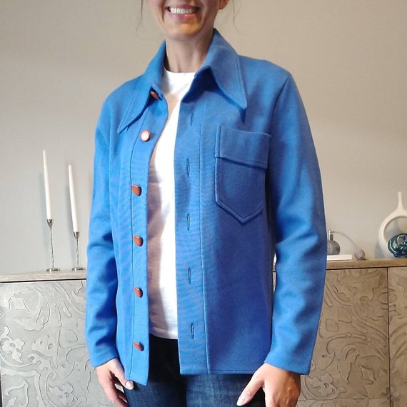 POOL BLUE shirt JACKET shirtjac unisex (G11)