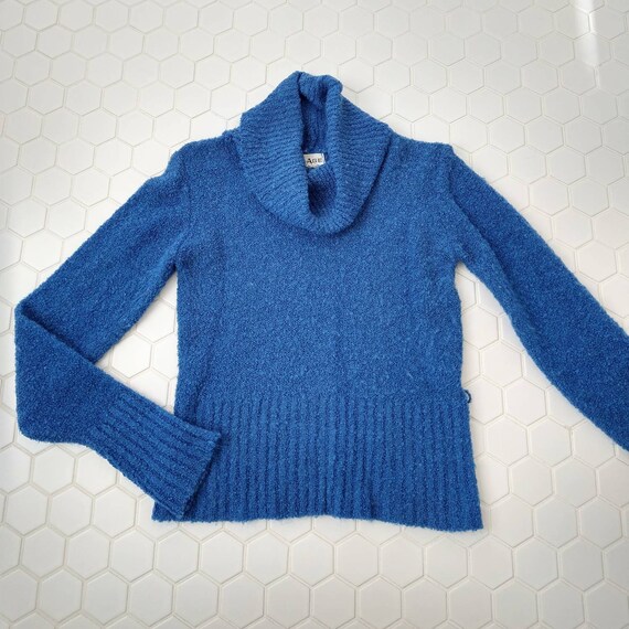 1970's BOUCLE COWL NECK sweater 70's S (O1) - image 9