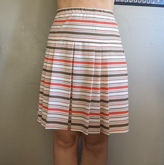 STRIPED KNIT SKIRT act 3 dropped waist 1970's - image 2