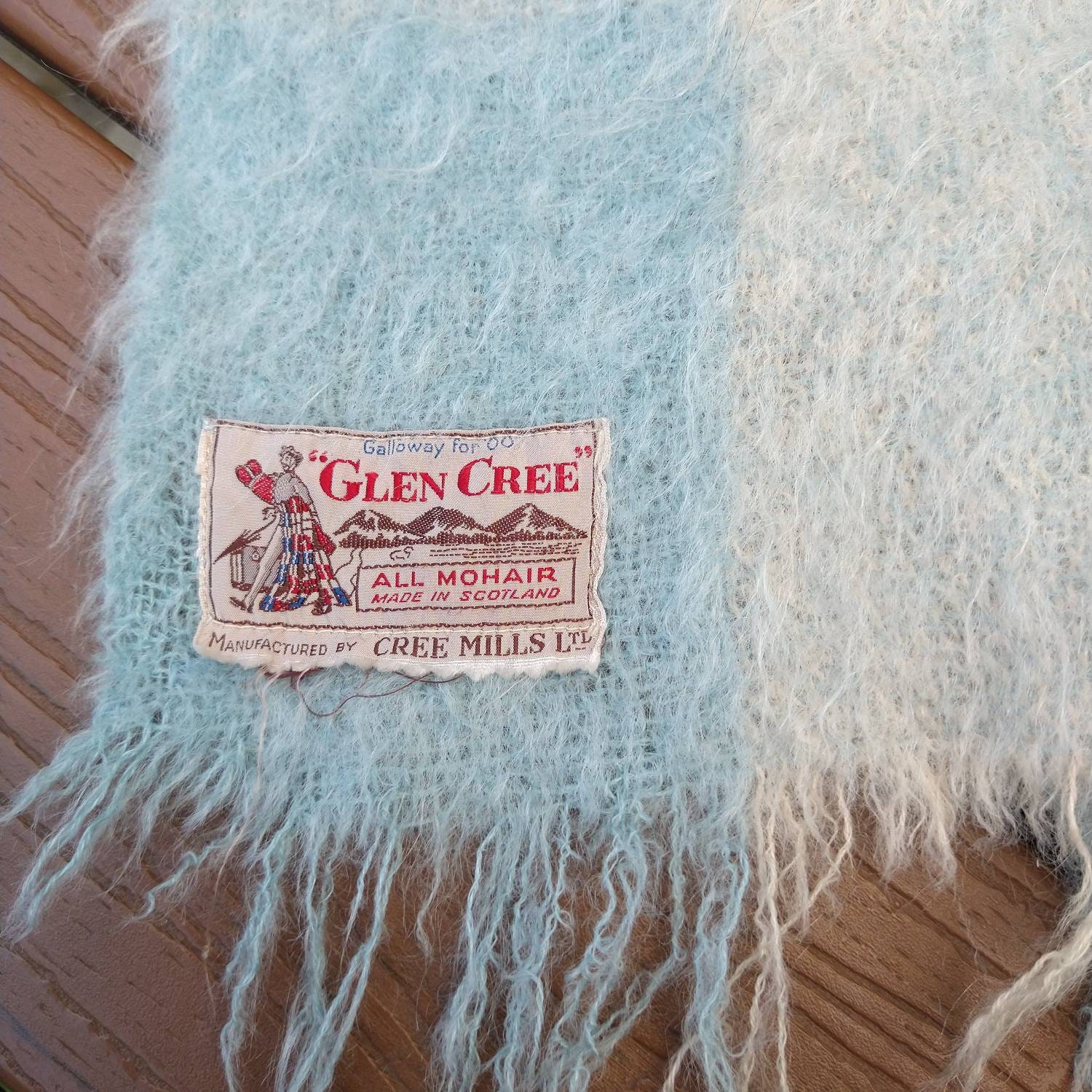 100% SCOTTISH MOHAIR BLANKET Glen Cree Mills Pastel - Etsy