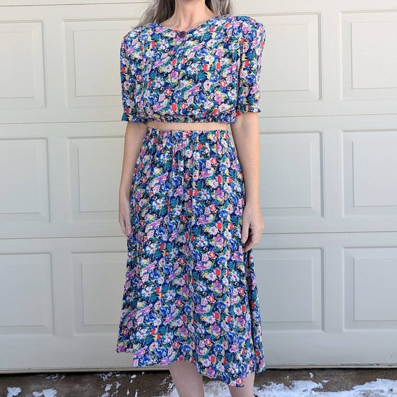 CAROL ANDERSON floral SKIRT and top set M (N4) - image 4