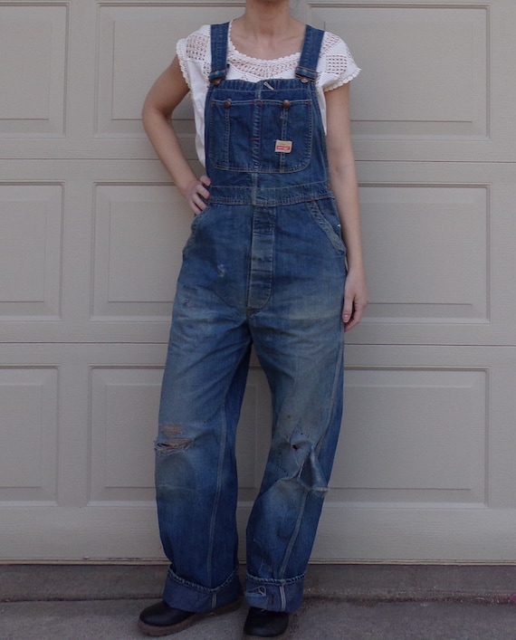AUTHENTIC FARMER OVERALLS vintage pay day 35 waist