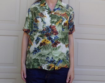 VINTAGE 1950's 50s RAYON SHIRT Japan M A7 - Etsy VINTAGE 1950's 50s RAYON SHIRT Japan M A7 - Etsy
