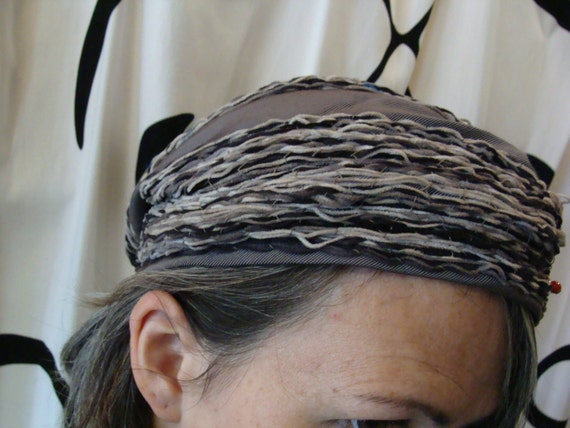 1930's GRAY SLOUCH BERET hat vintage 30's 40's - image 4