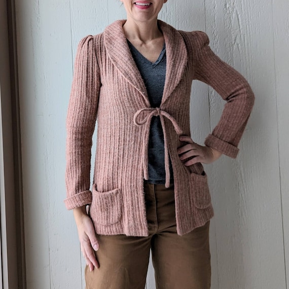 MAUVE CARDIGAN JACKET the strawberry plant S (C9)