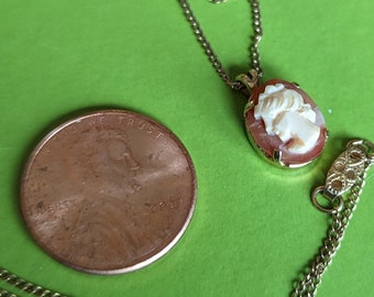 the TINIEST CAMEO NECKLACE I've found!