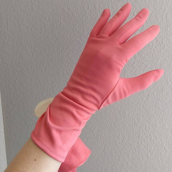 deadstock KAYDOE GLOVES salmon PINK 1950s 1960s 7