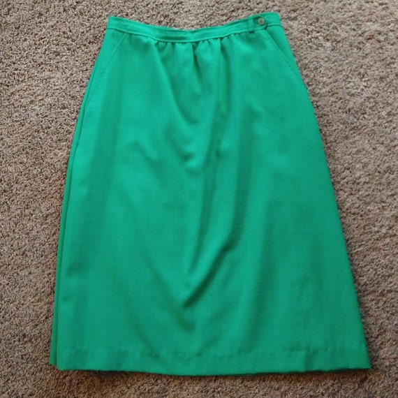 VINTAGE 1980's A-LINE SKIRT 80's isaac hazan M (K… - image 7