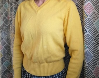 lemon yellow sweater