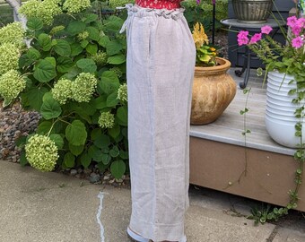 1990's BANANA REPUBLIC Wide Leg Linen PANTS 90's S M (J3) - Etsy