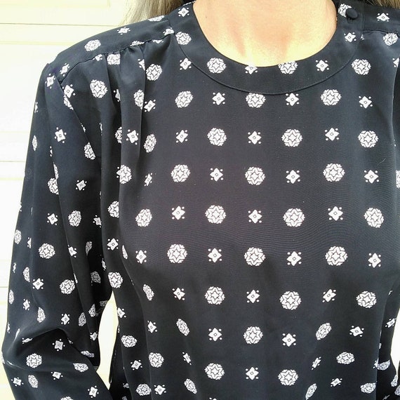 1980s Chanel Geometric Blouse