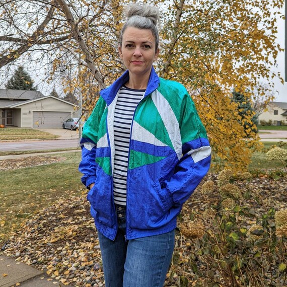 1980's COLORBLOCKED WINDBREAKER JACKET track 80's - image 1