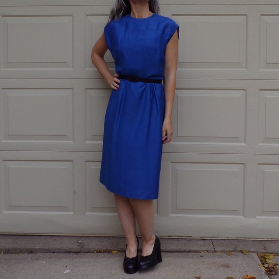 royal blue sheath dress