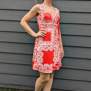 1970&#39;s MALIA HONOLULU DRESS 70&#39;s hawaiian S (E2)