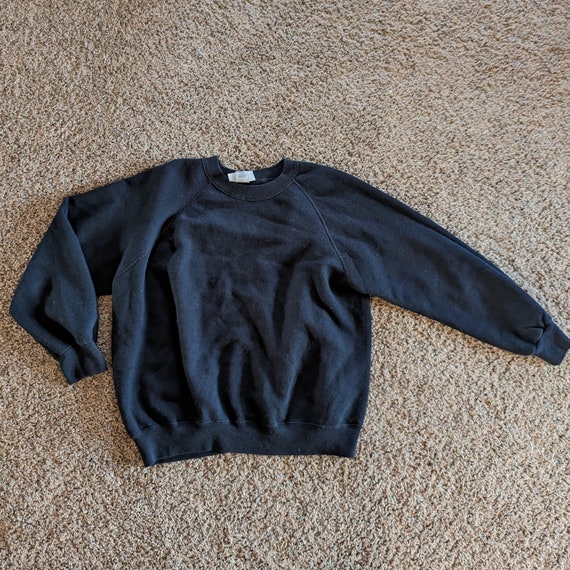 BLACK SWEATSHIRT BLANK bassett walker crewneck (O… - image 7