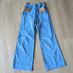 1970&#39;s WIDE LEG JEANS 70&#39;s hippie high rise xs (P3)